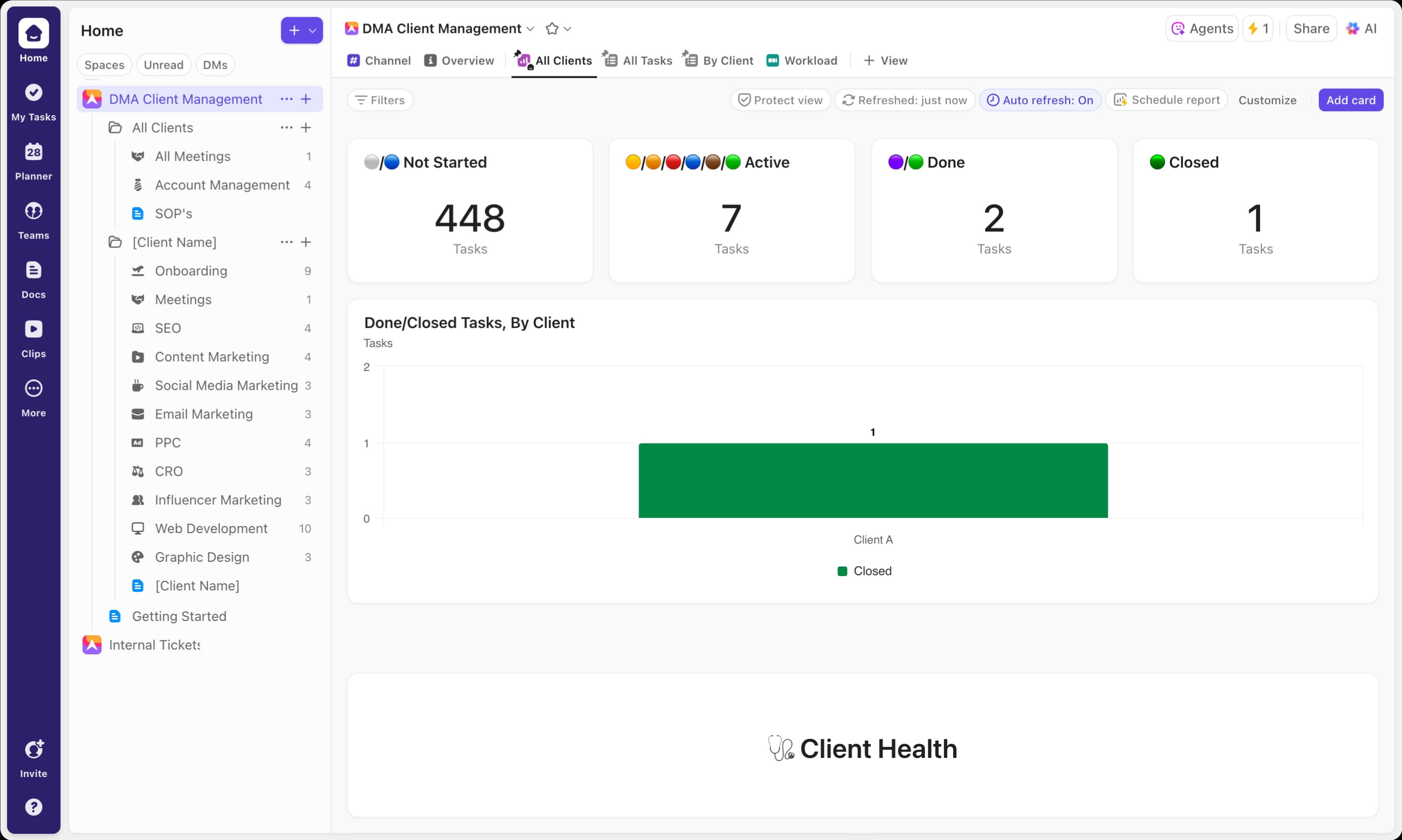 Setting up ClickUp Client Folders & Architecture