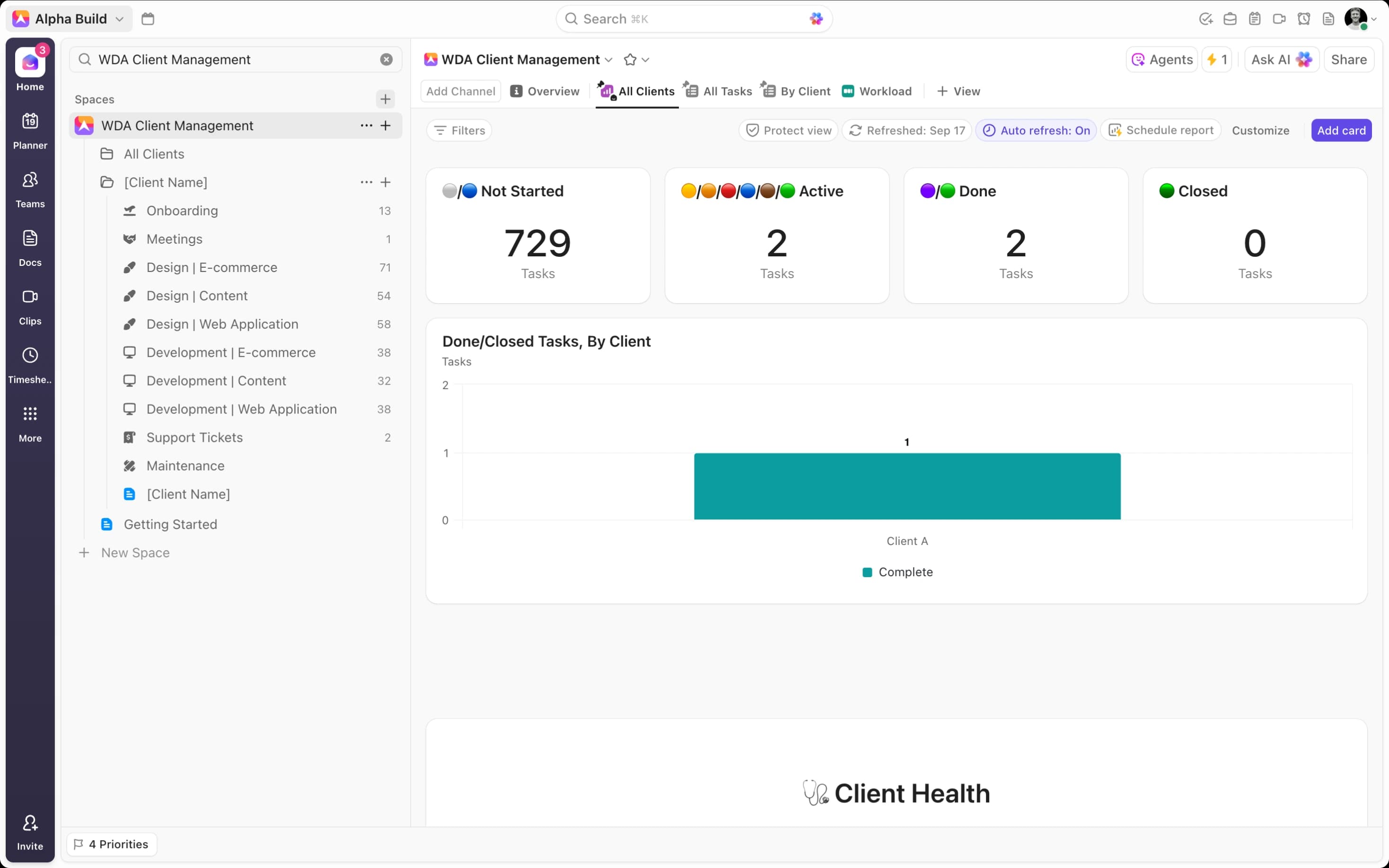 Optimizing ClickUp Architecture for Client Management