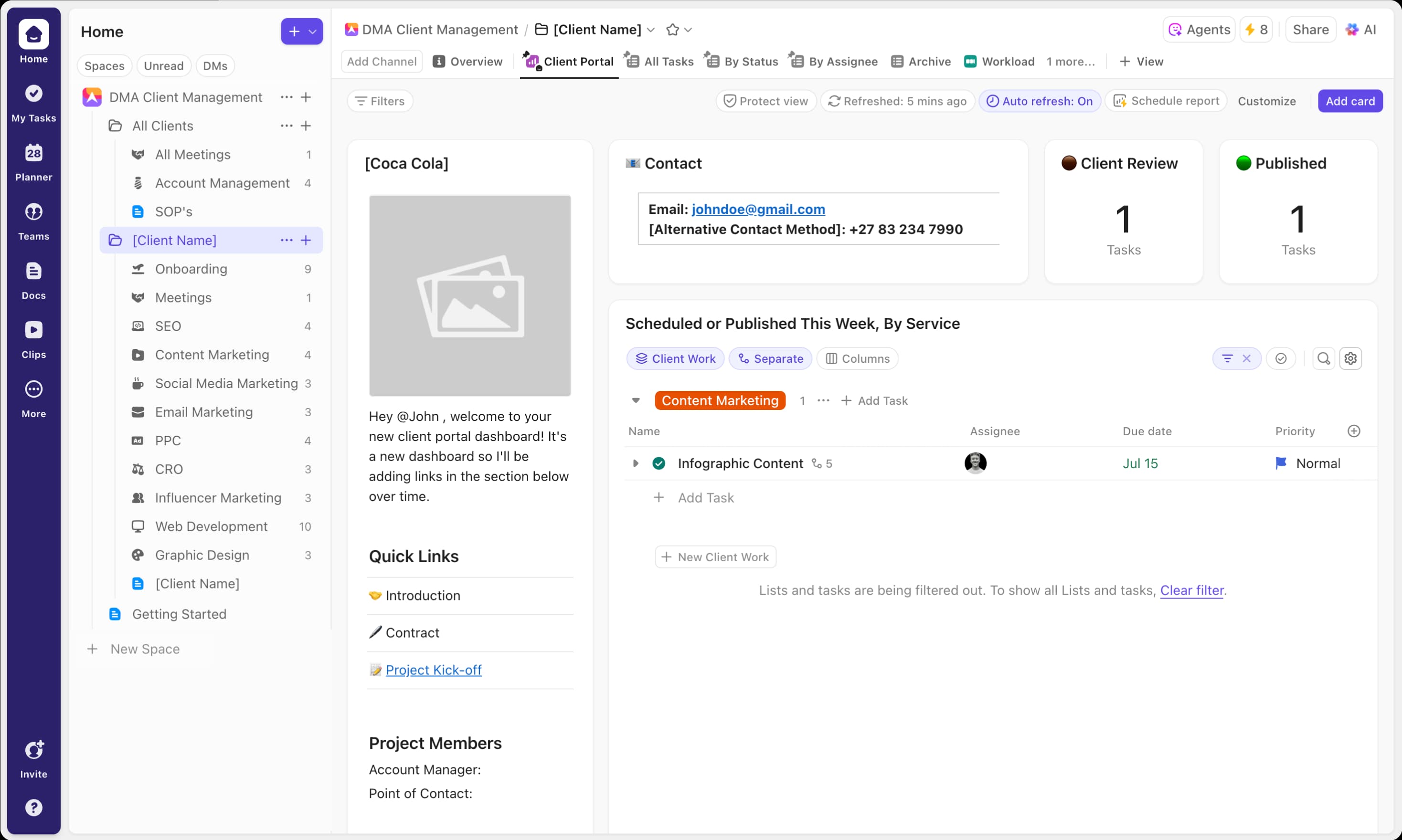 Sophisticated Client Portals