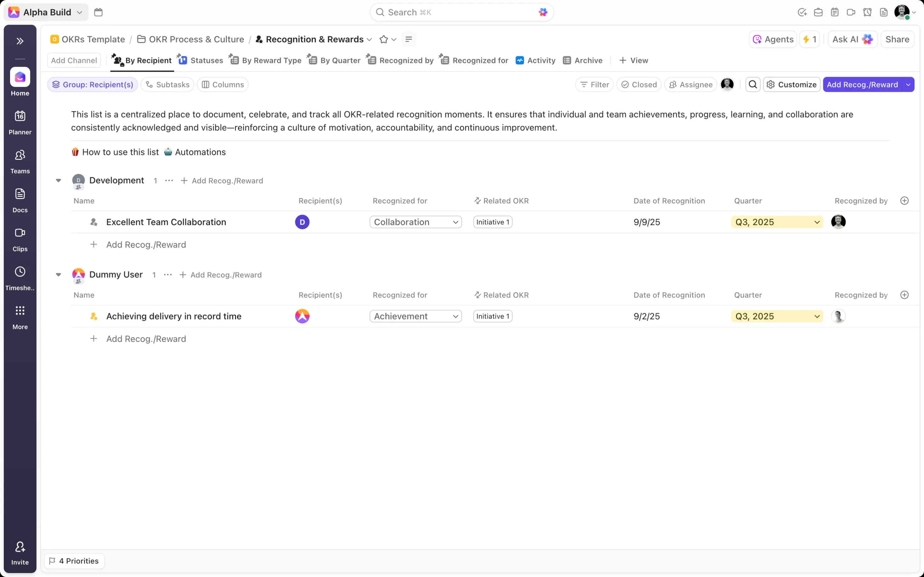 Prioritizing Process and Culture
