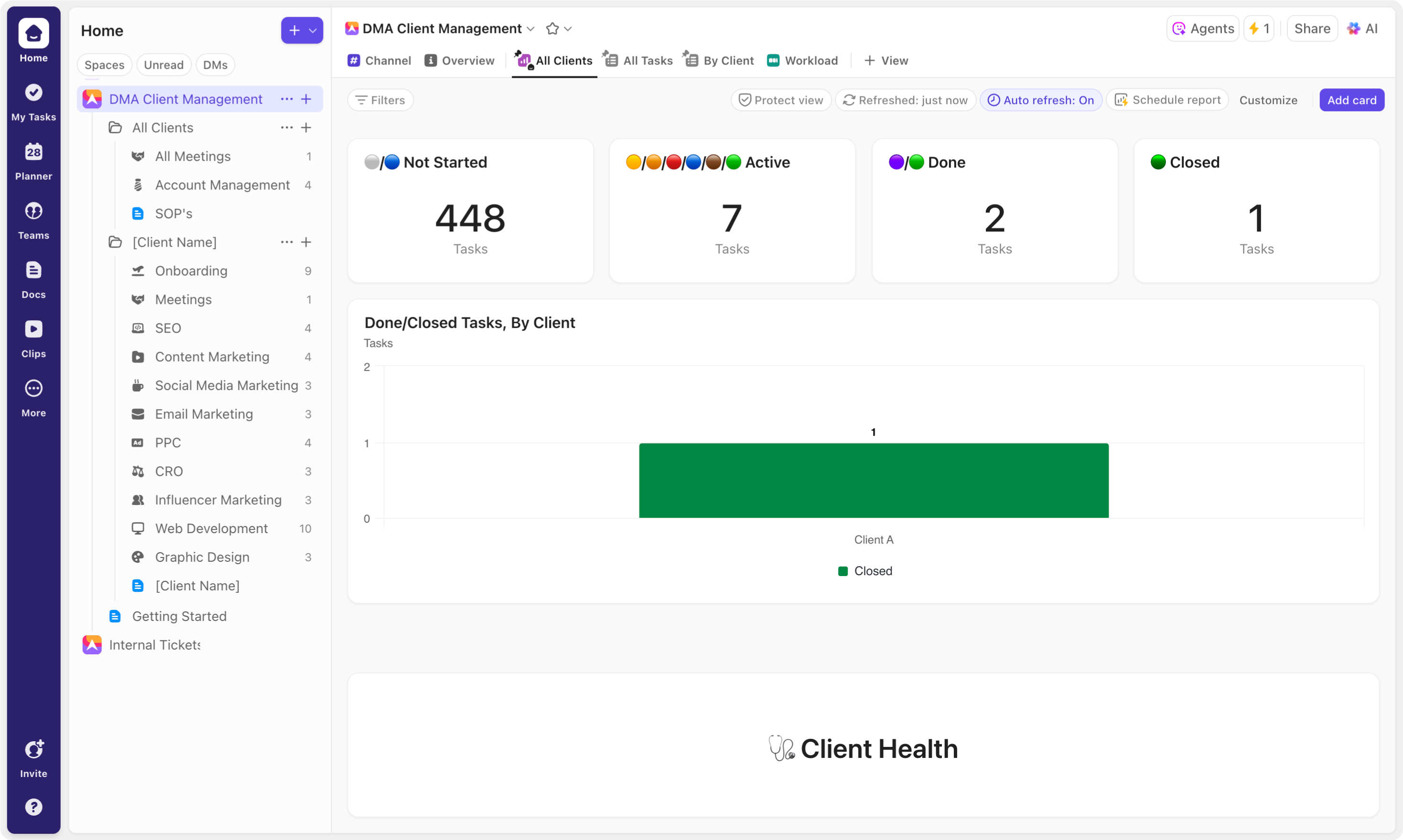 Setting up ClickUp Client Folders & Architecture