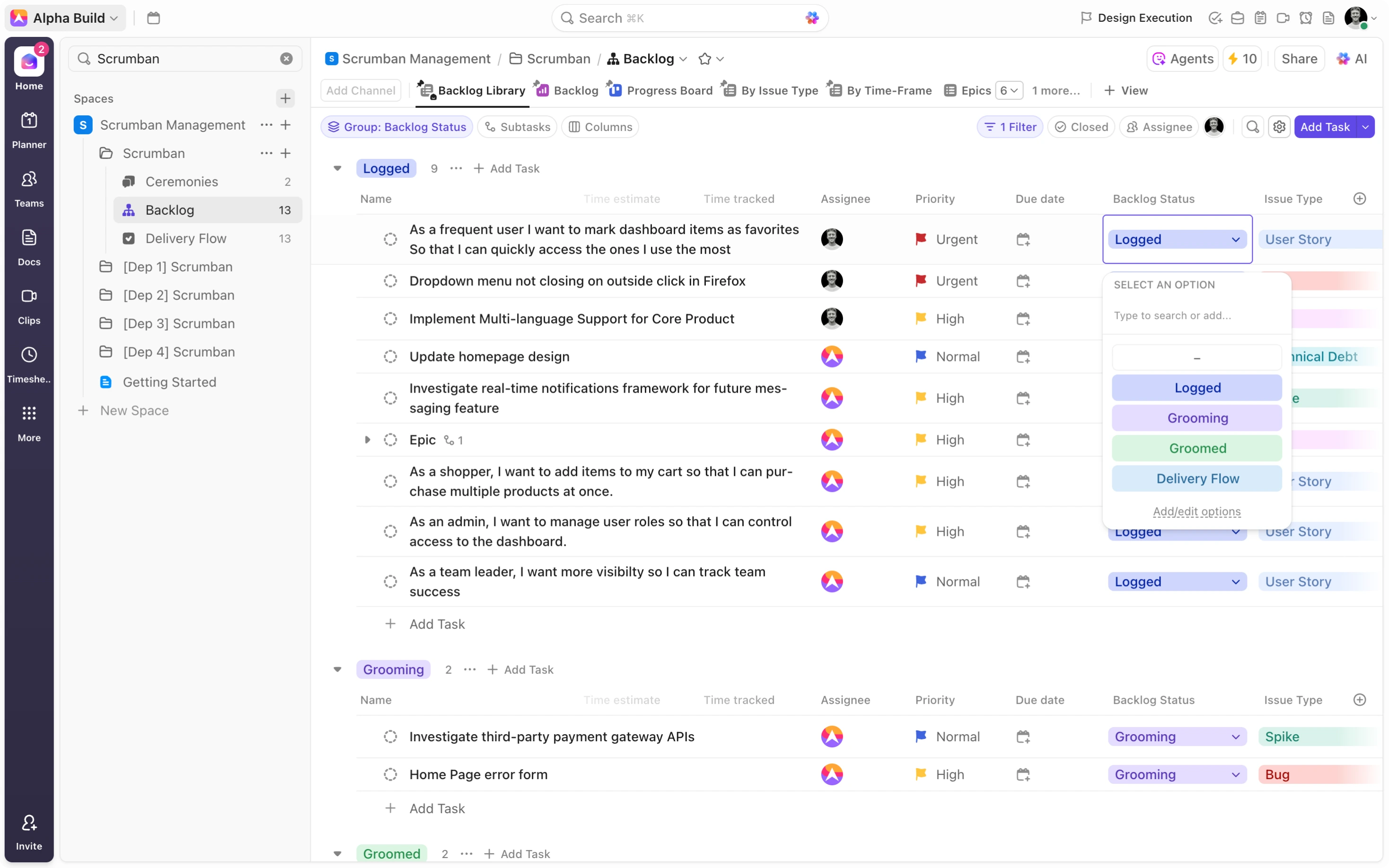 Automating Scrumban Workflows in ClickUp