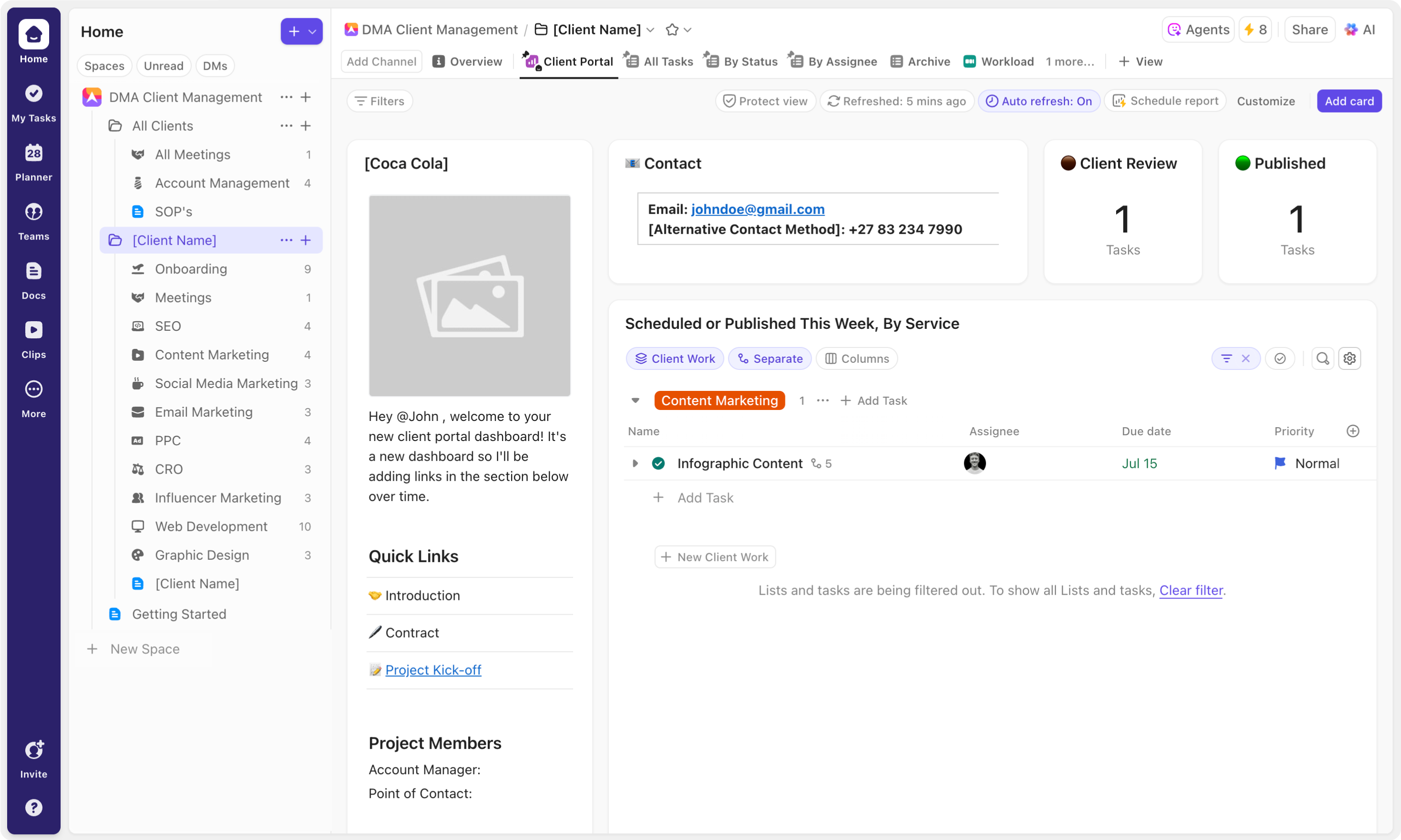 Sophisticated Client Portals