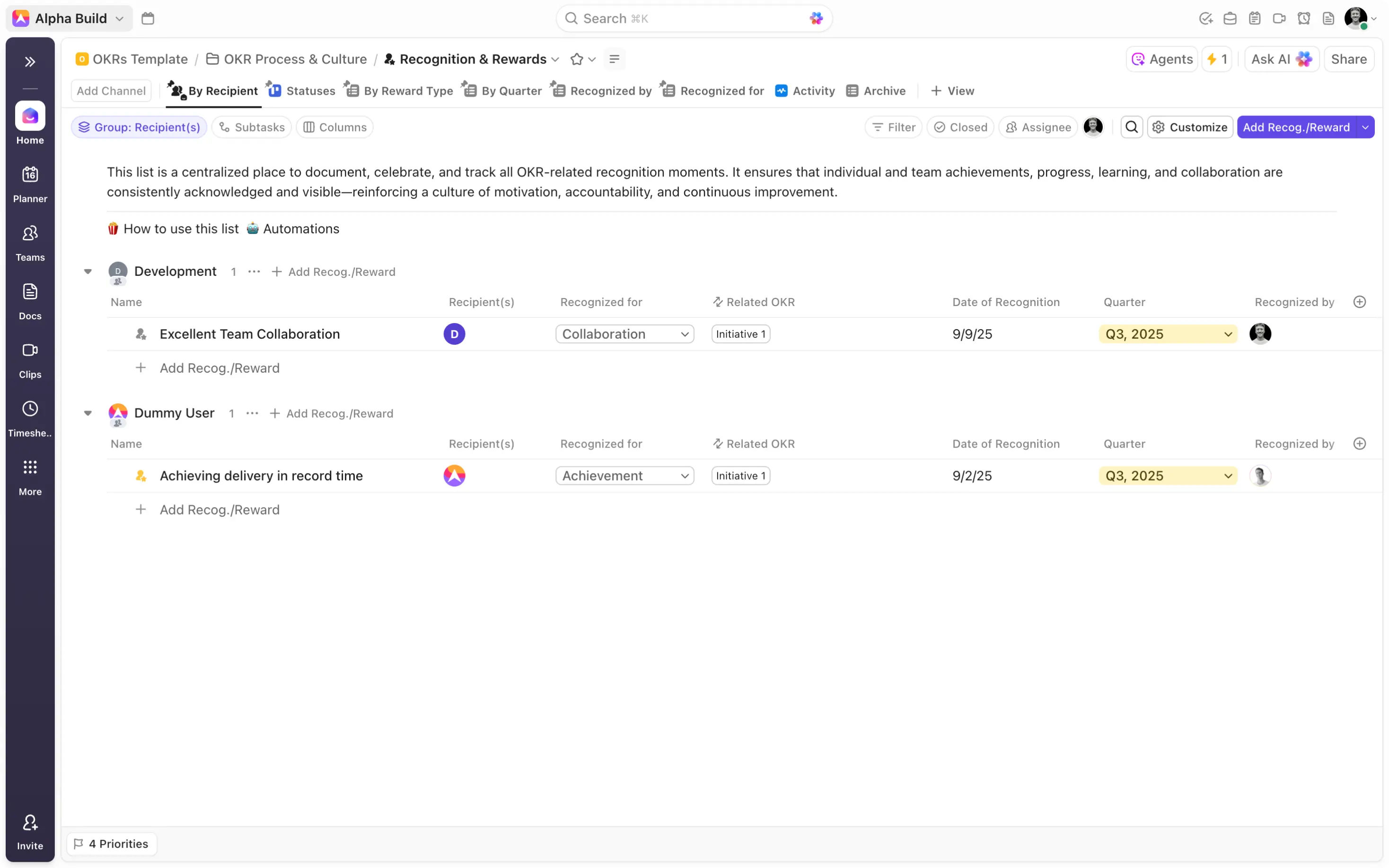 Prioritizing Process and Culture