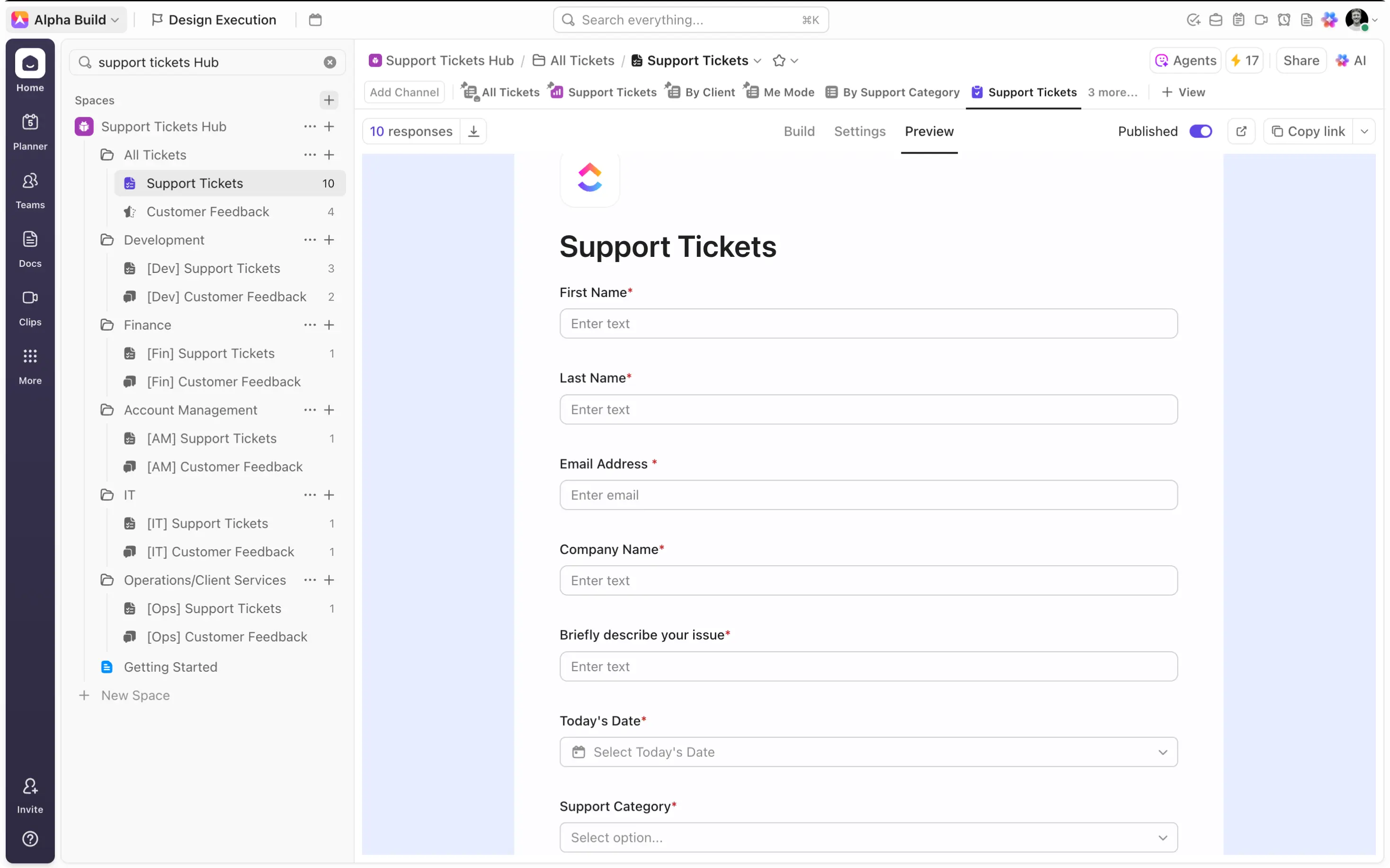 Utilizing ClickUp Forms with Conditional Logic